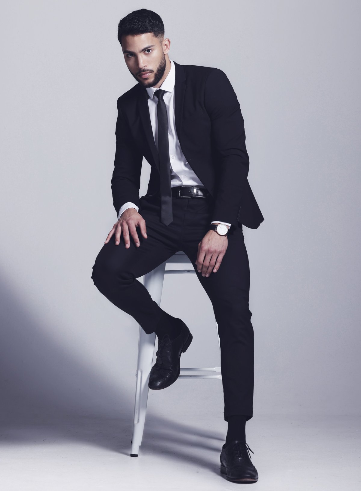 Man wearing his best bespoke tailored suit